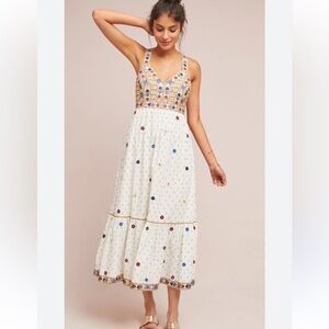 Anthropologie Payal Pratap Nora/Norah midi embroidered dress.
